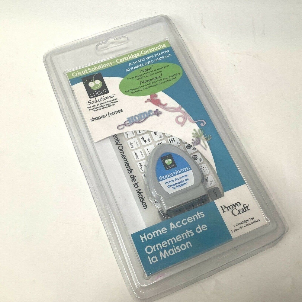 Cricut Solutions 29-0542 Home Accents Cartridge New in Box Shapes Forms w Shadow